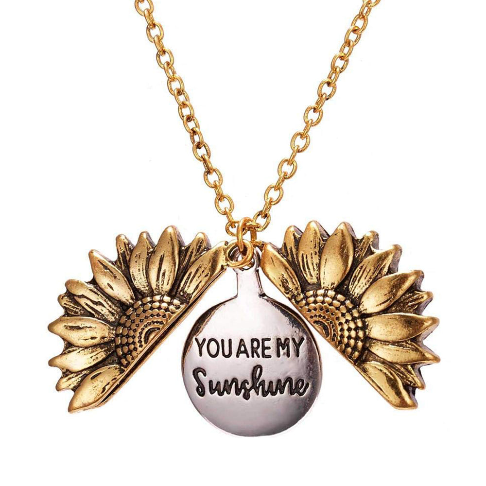 You Are My Sunshine Engraved Inspirational Necklace