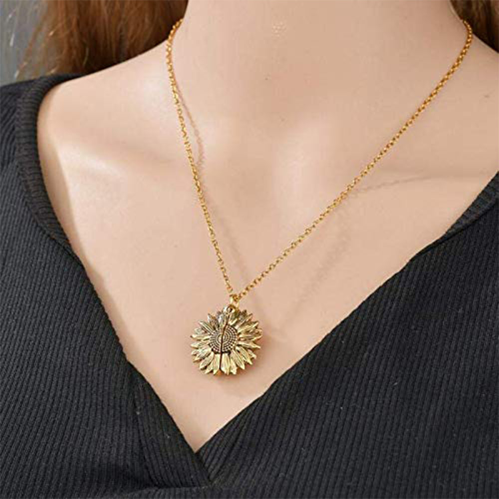 You Are My Sunshine Engraved Inspirational Necklace