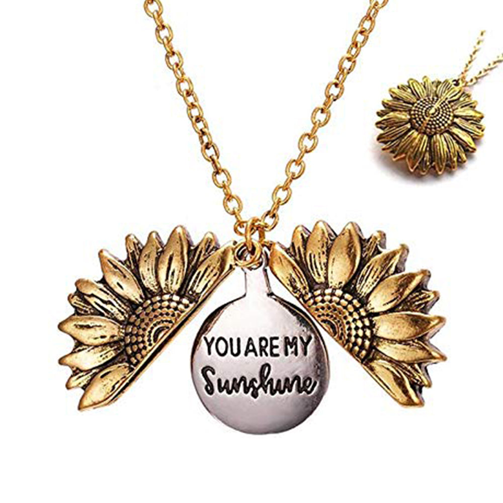 You Are My Sunshine Engraved Inspirational Necklace