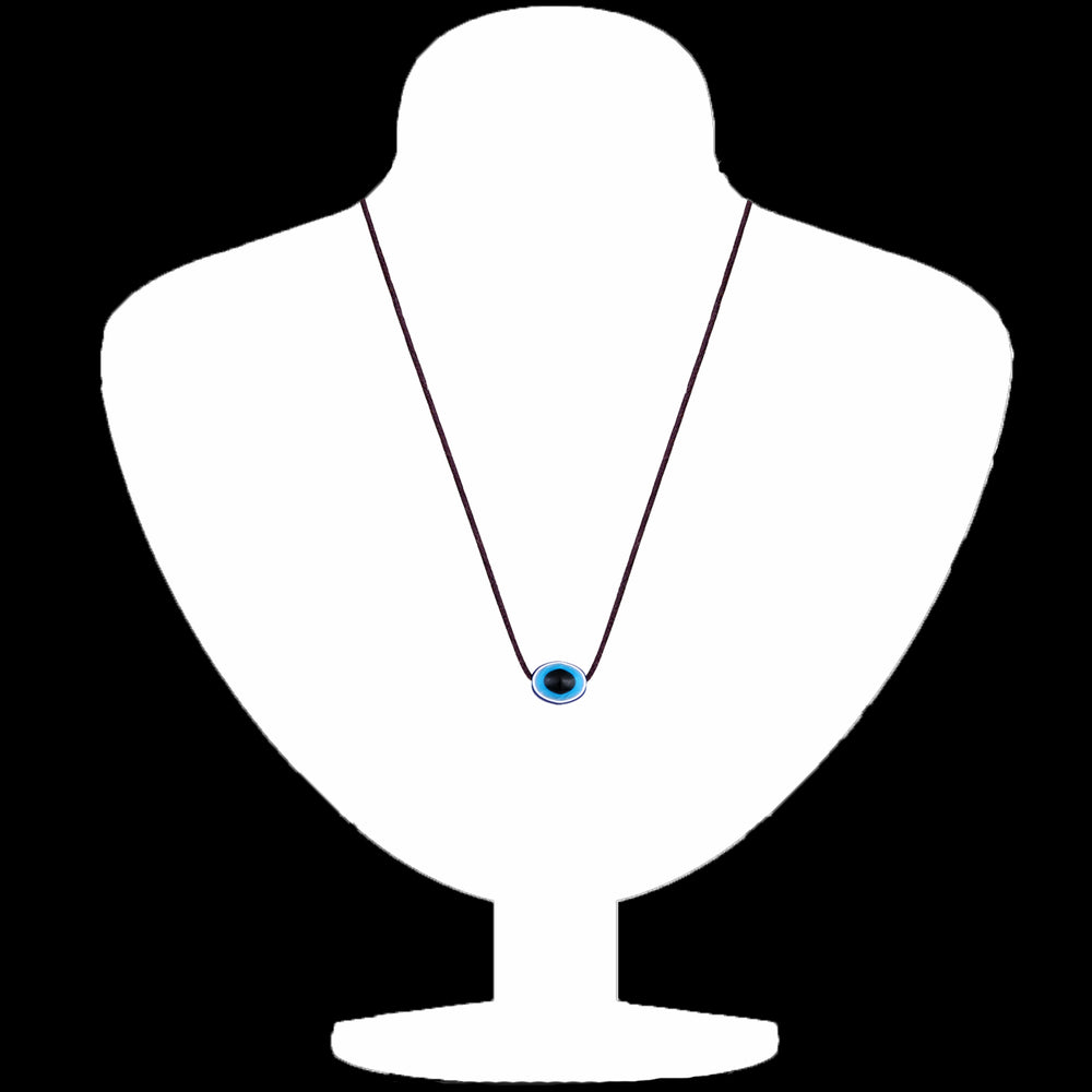 Evil Eye Unisex Necklace Pendant with Black Rope