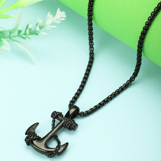 Unisex Sailor Anchor Pendant with Chain