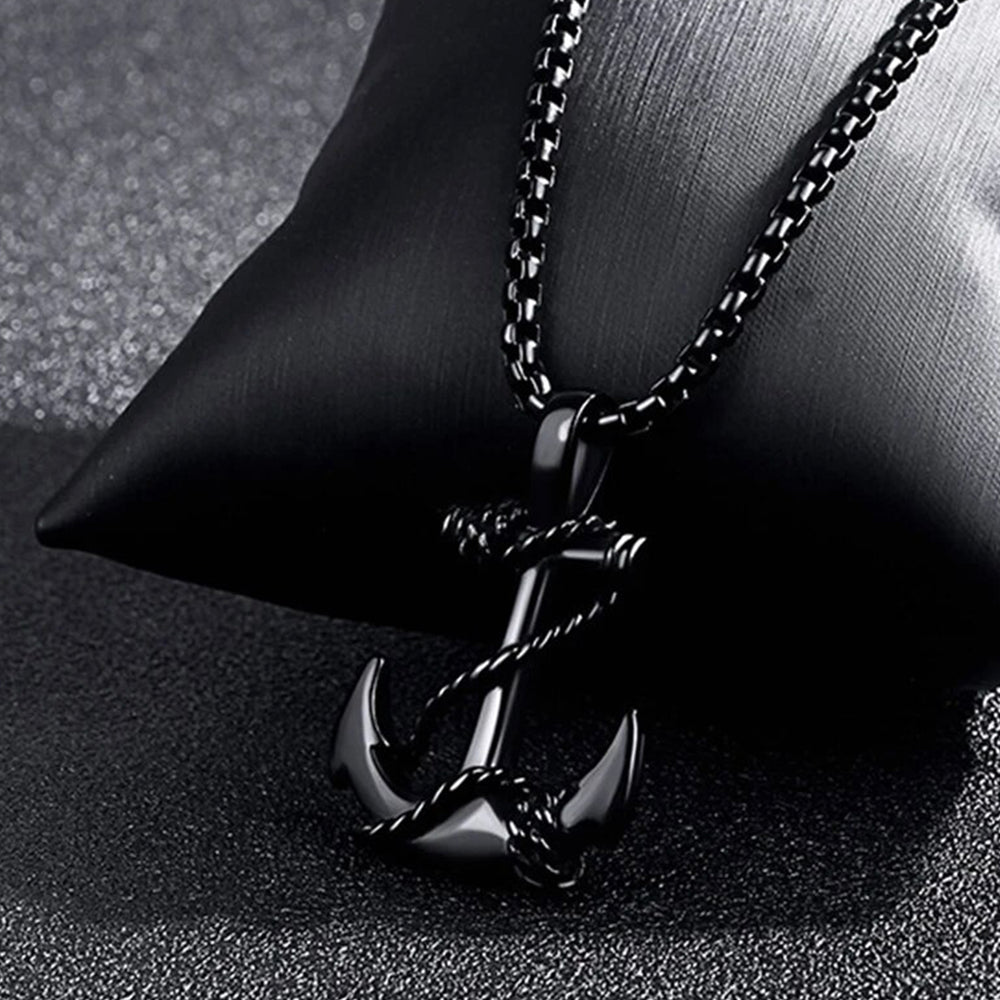 Unisex Sailor Anchor Pendant with Chain