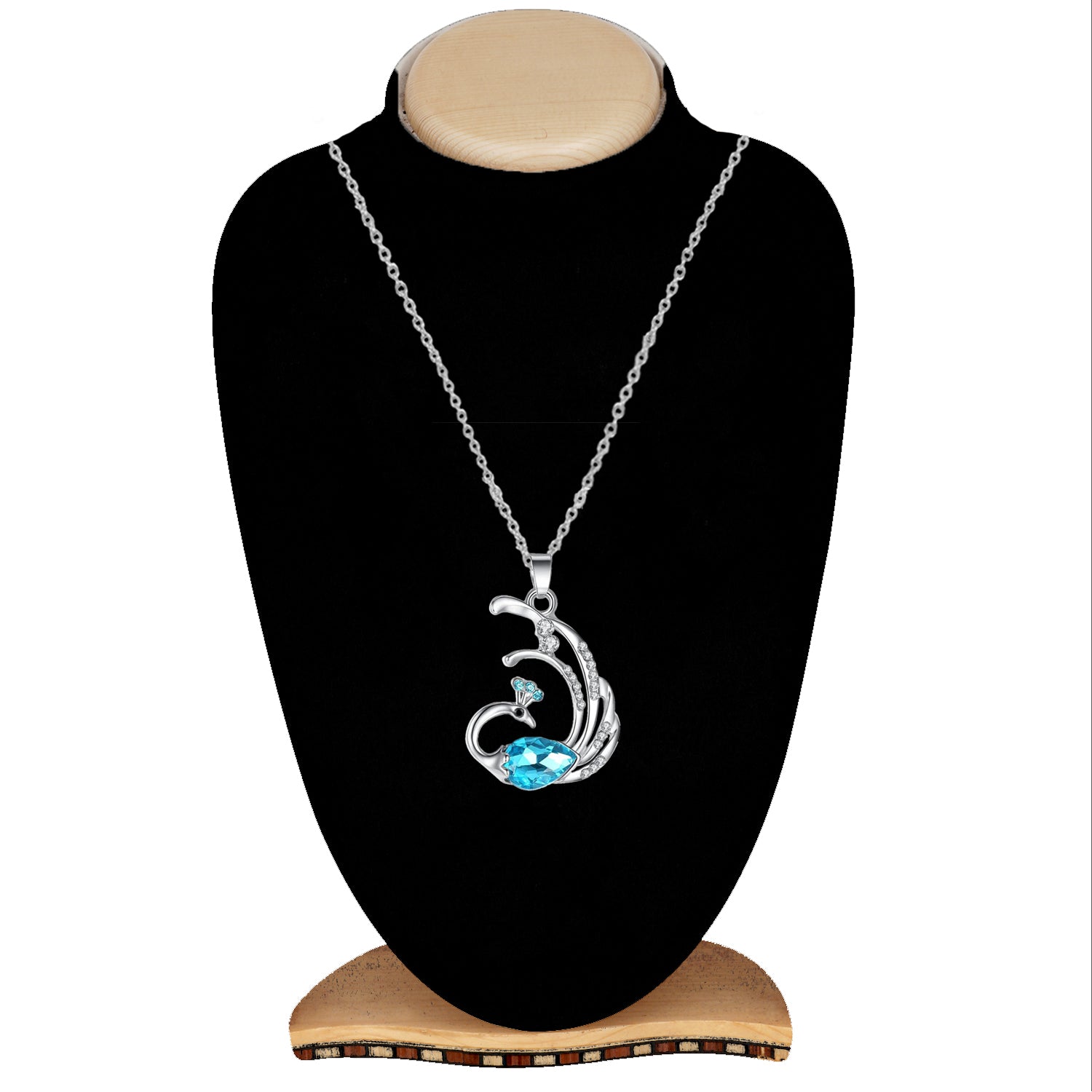 Dancing Peacock-Shaped Pendant Necklace