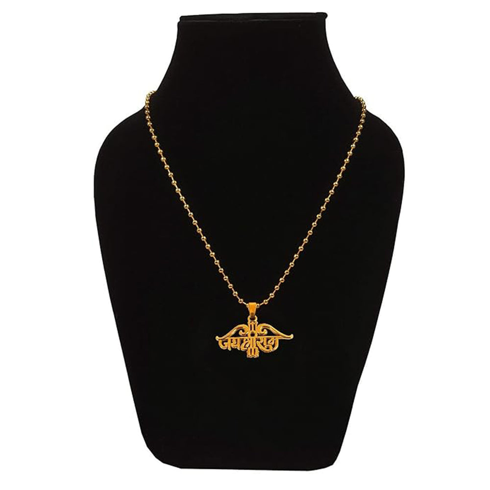 Jai Shri Ram Pendant Locket Necklace & Teen Baan Dhanush with Ball Chain