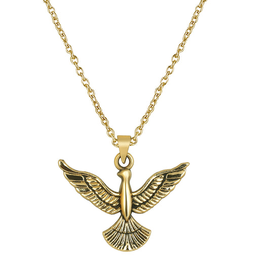 Flying Bird-Shaped Pendant with Chain