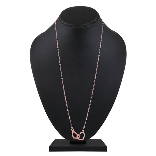 Dual Heart Link Pendant Necklace