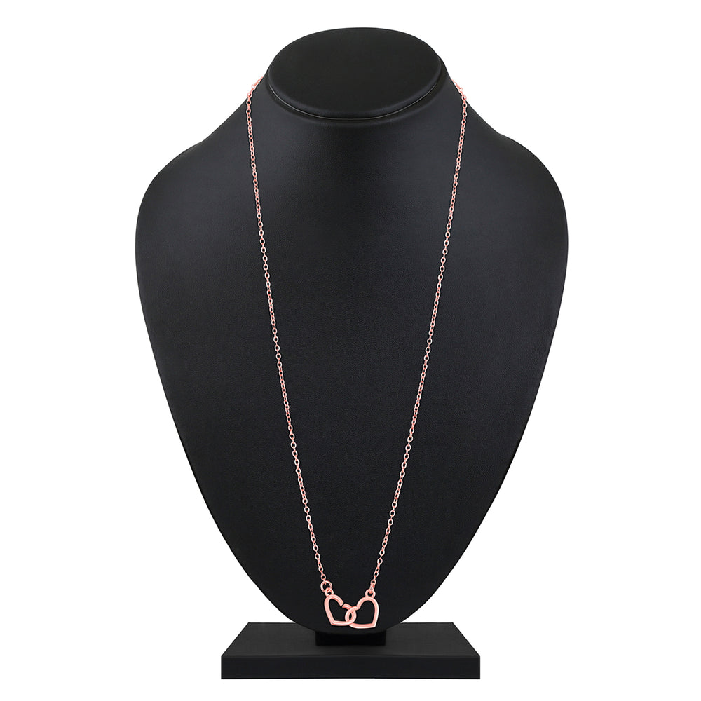 Dual Heart Link Pendant Necklace
