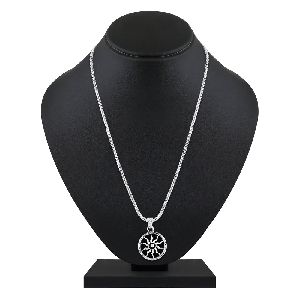 Black Meenakari Sun Power Design Pendant