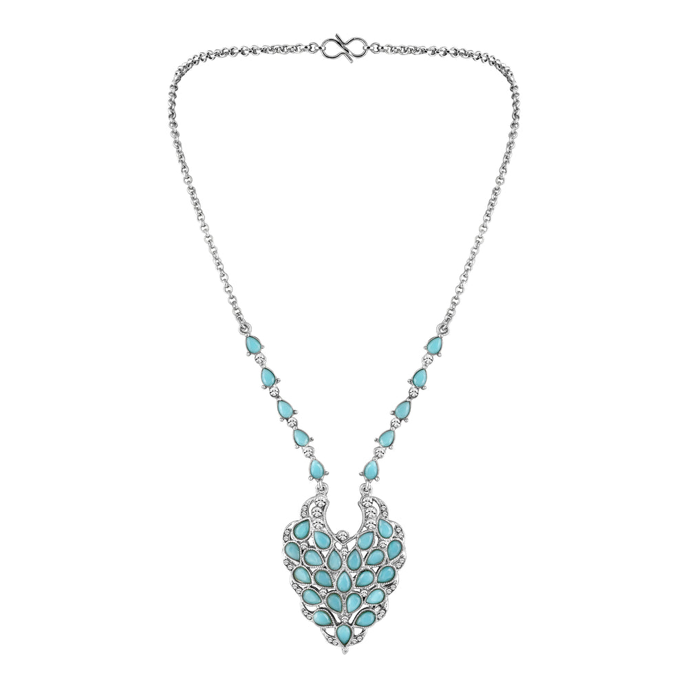 Peacock Feather-Shaped Necklace