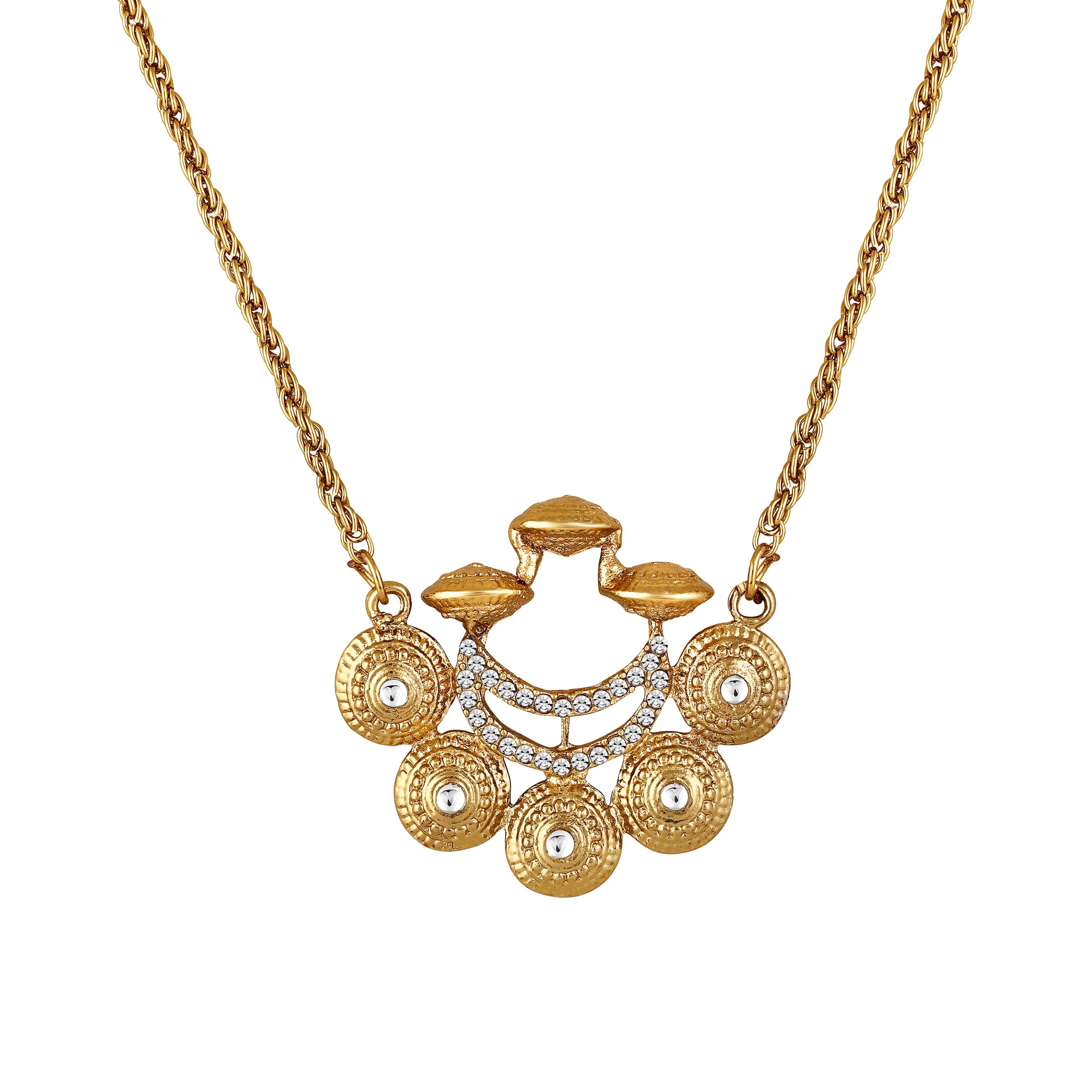 Chain Golden Vati Long Pendant with Chain