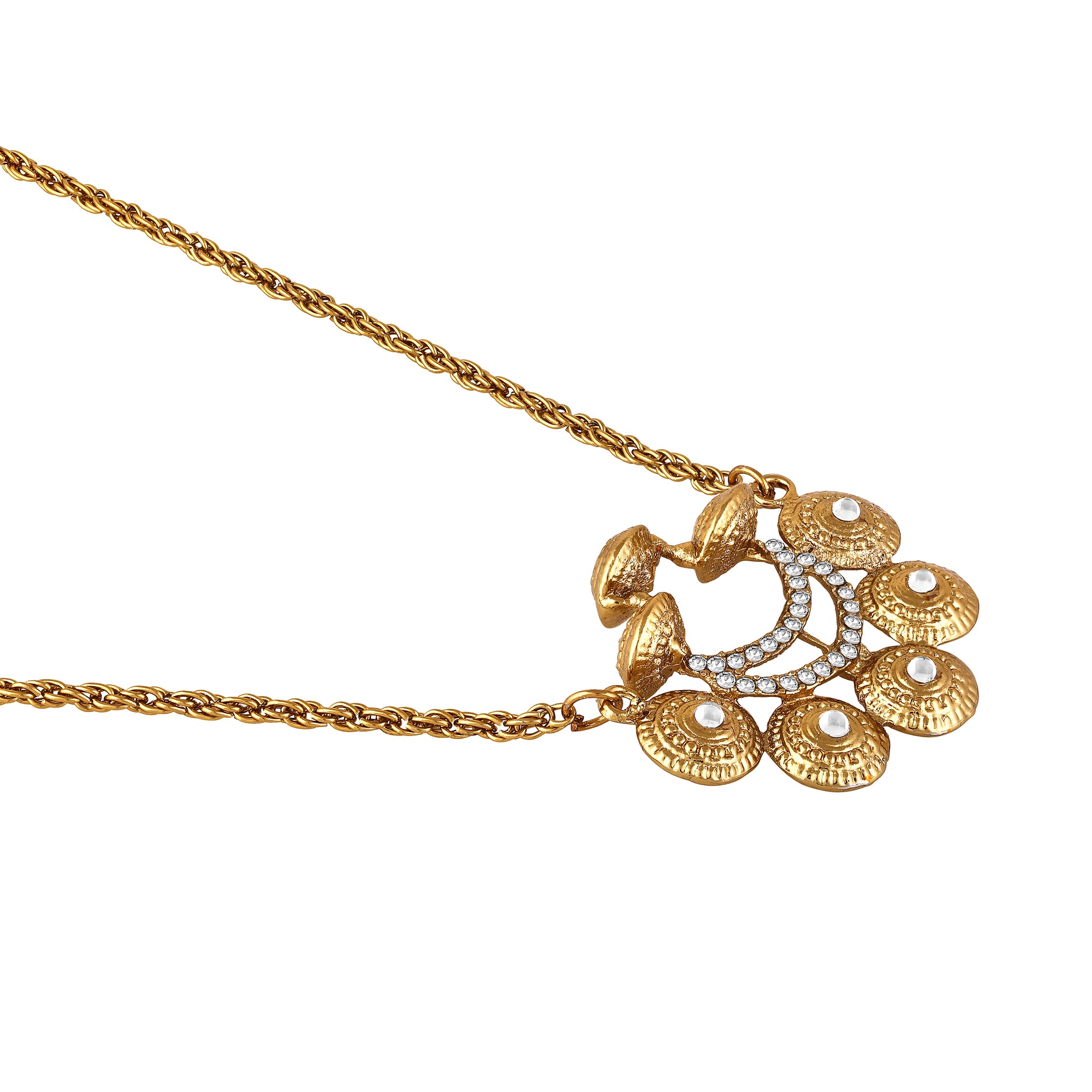 Chain Golden Vati Long Pendant with Chain