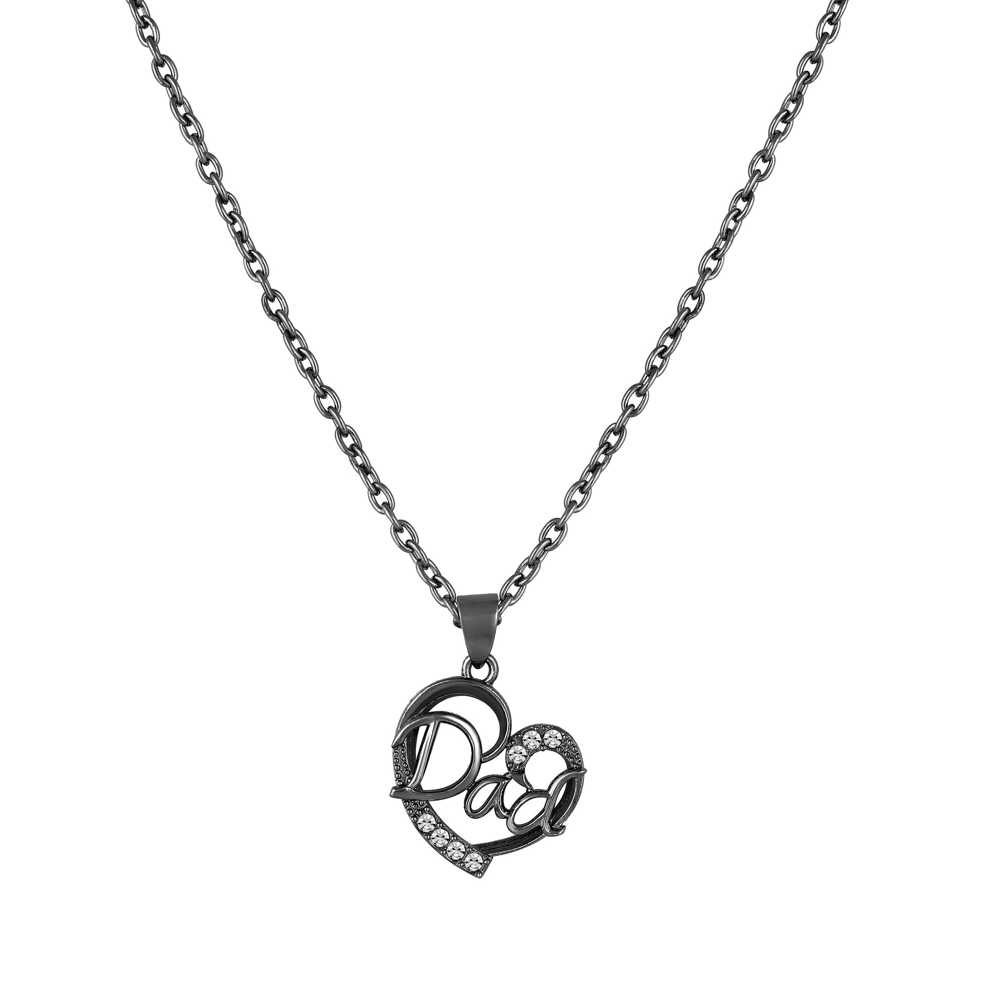 Love You Dad Heart Pendant