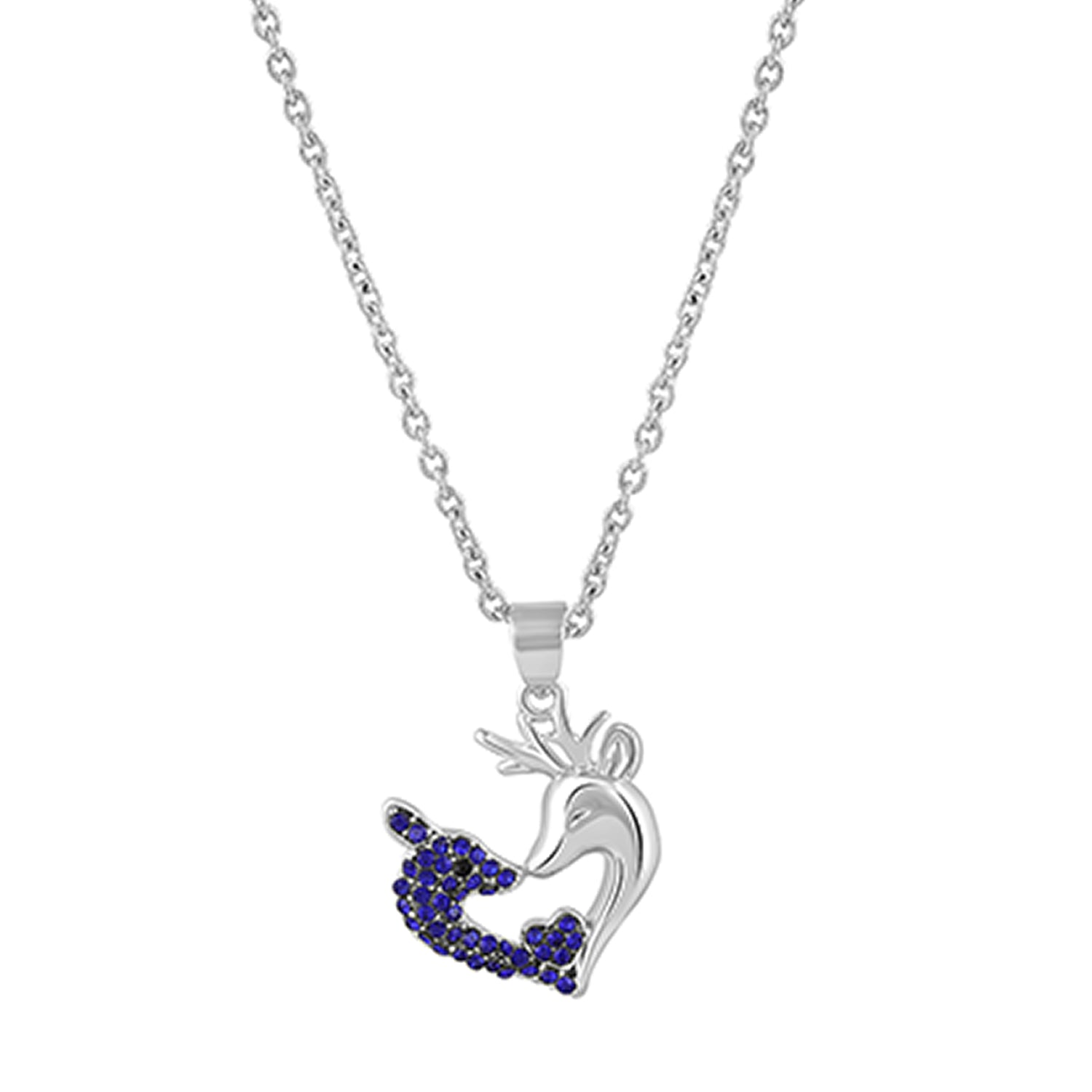 Unicorn-Shaped Heart Pendant Necklace