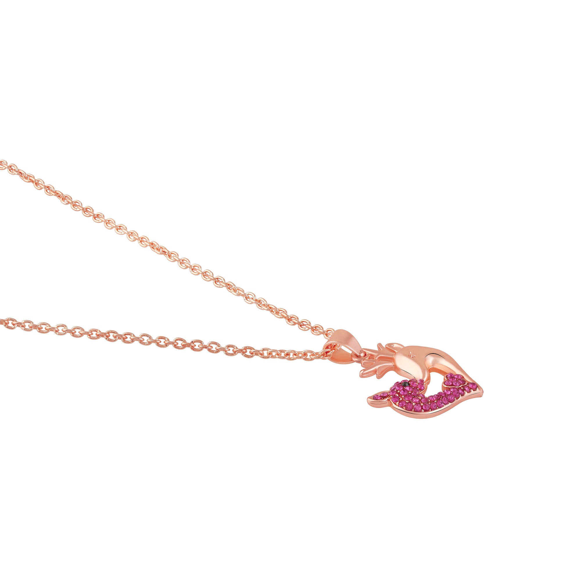 Unicorn-Shaped Heart Pendant Necklace