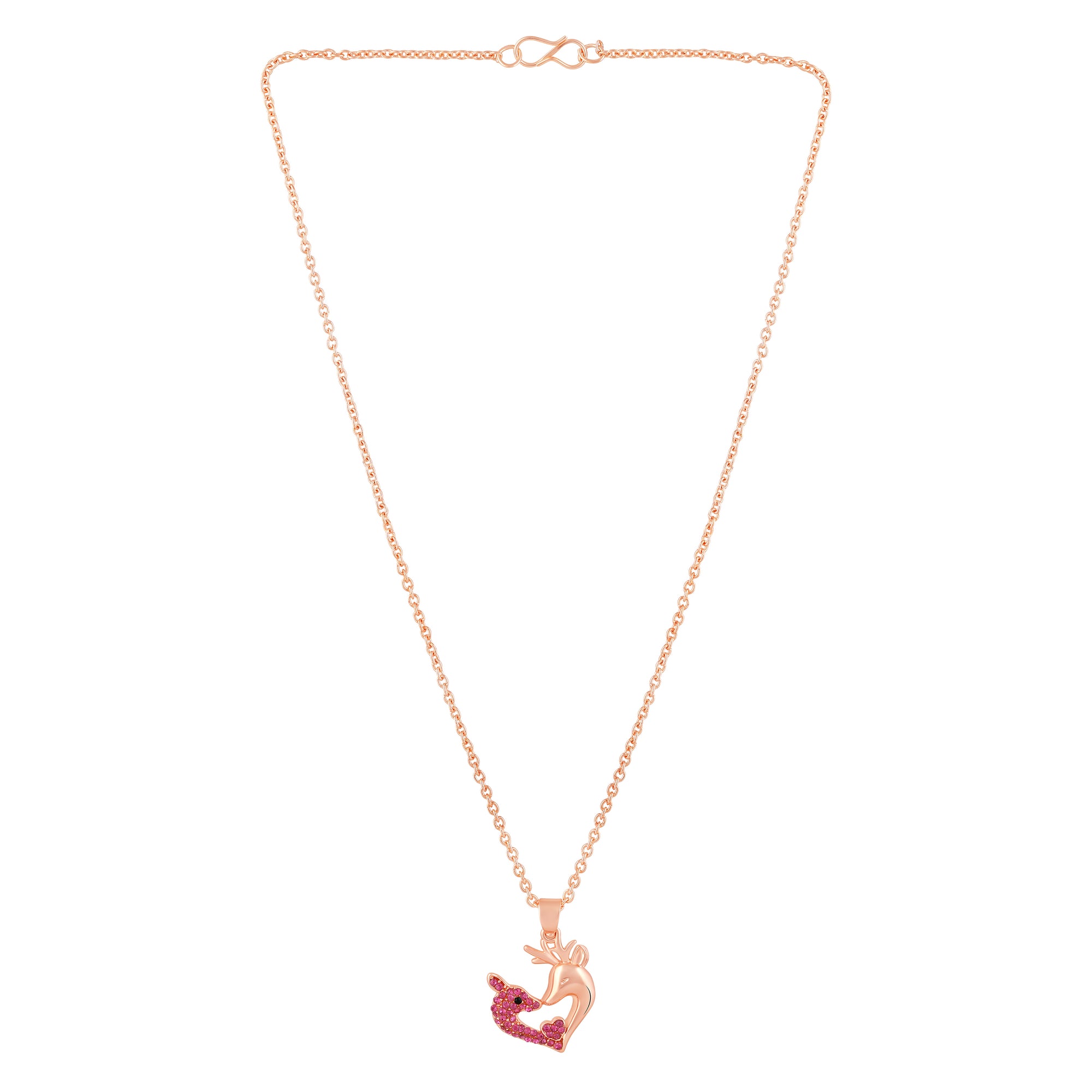 Unicorn-Shaped Heart Pendant Necklace