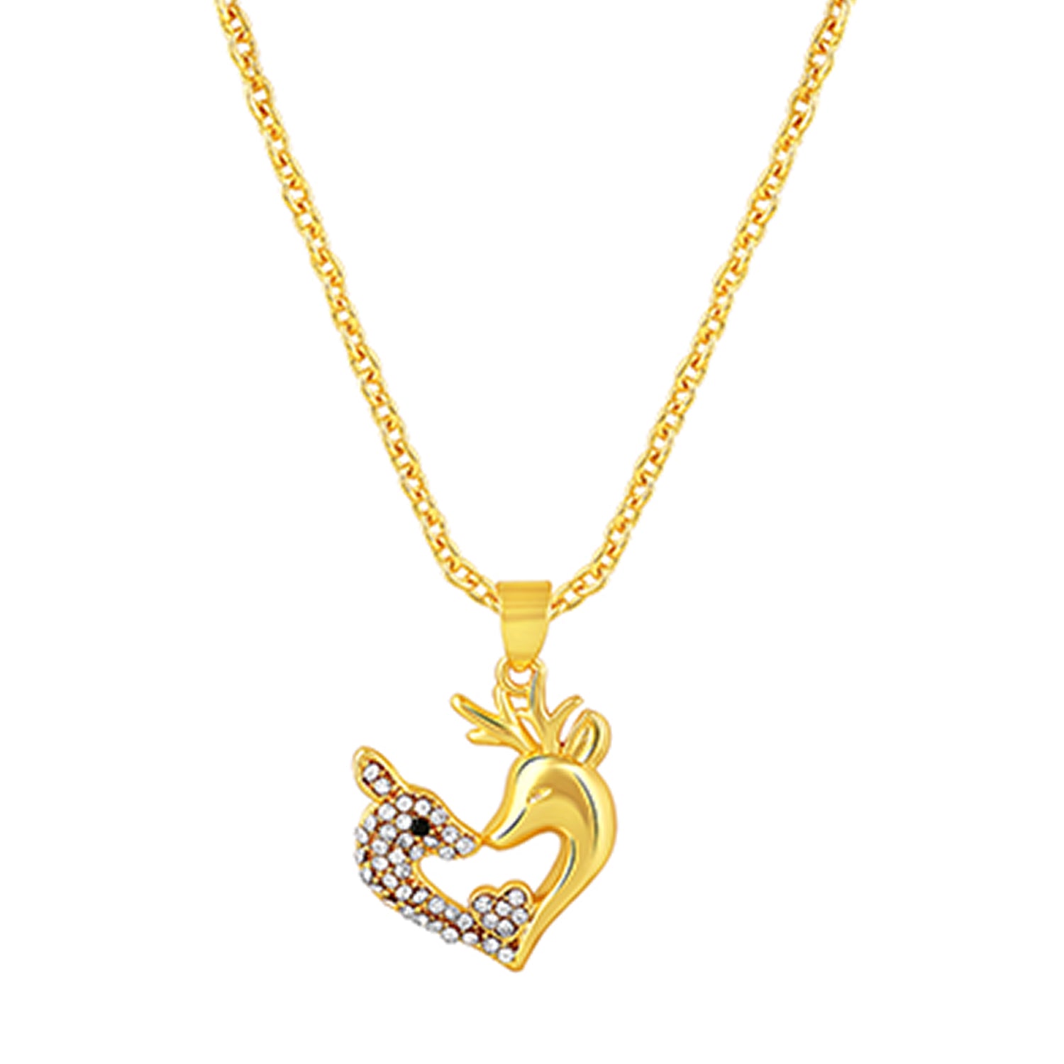 Unicorn-Shaped Heart Pendant Necklace