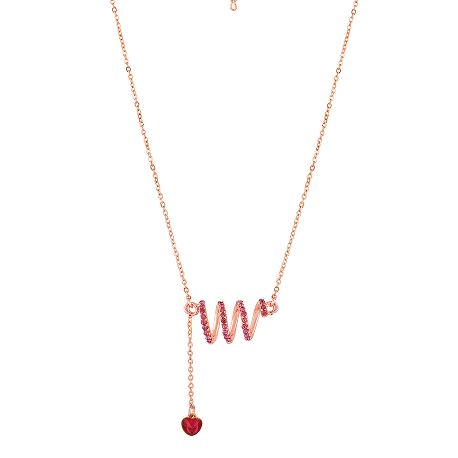 Wave of Friendship and Heart Pendant Necklace