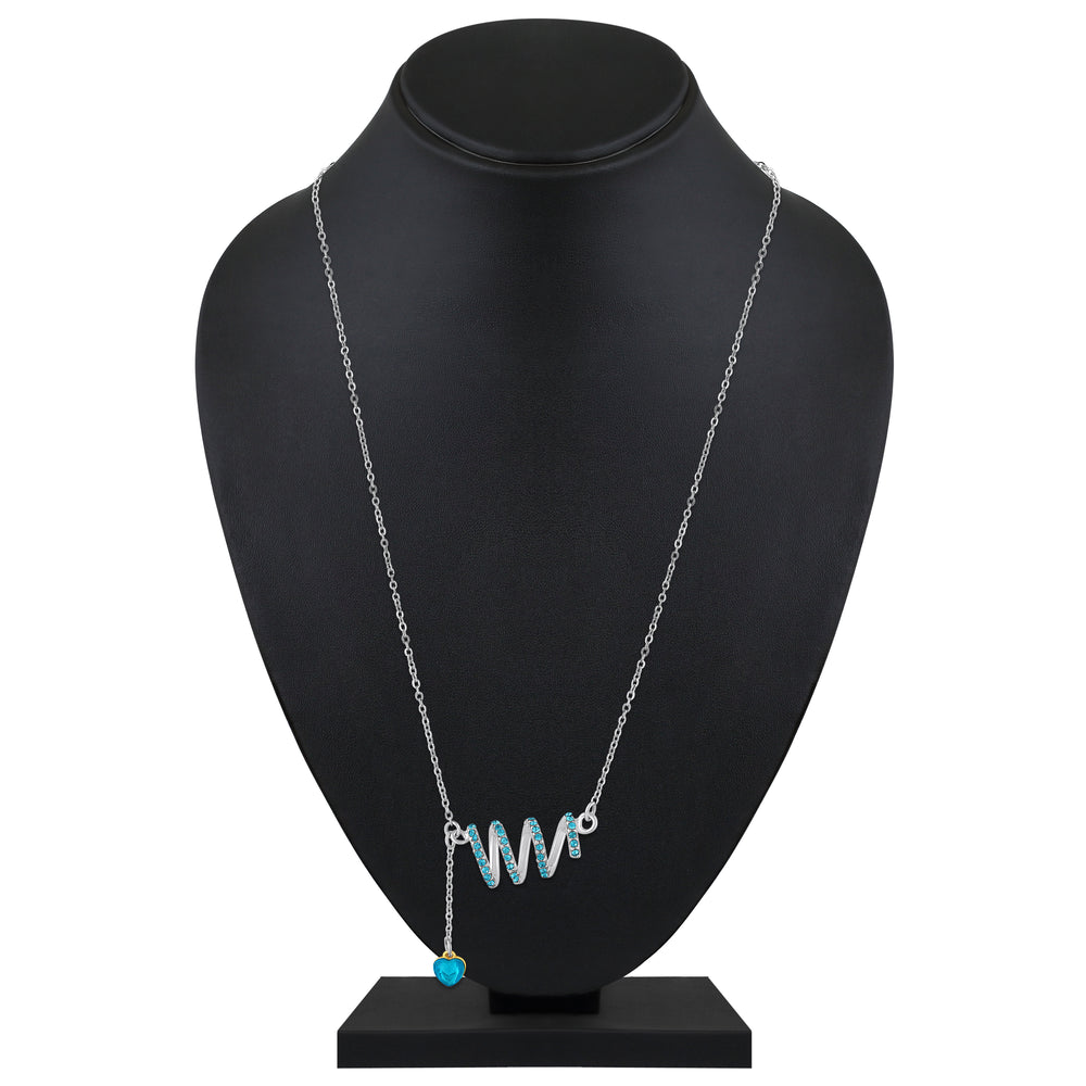 Wave of Friendship and Heart Pendant Necklace
