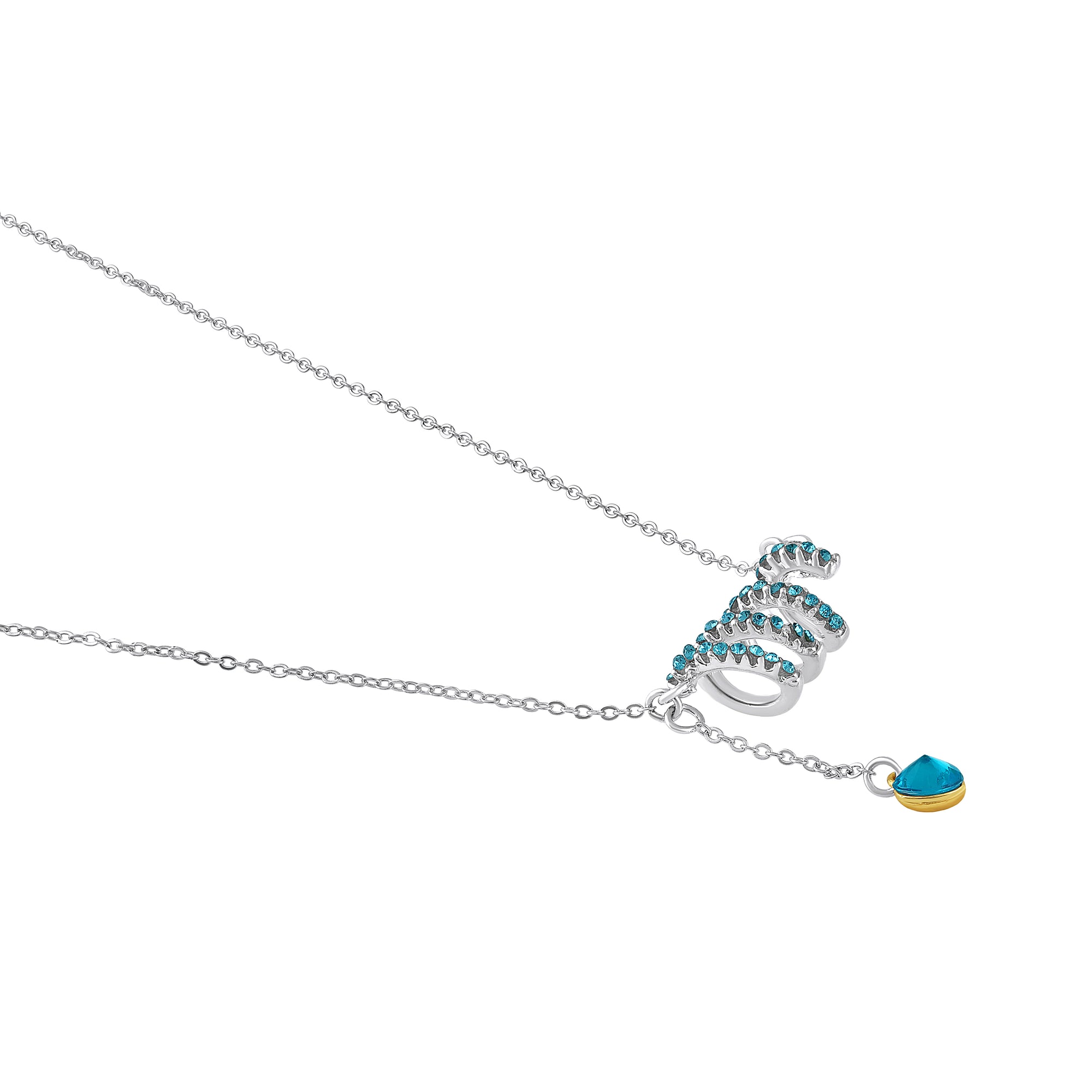 Wave of Friendship and Heart Pendant Necklace