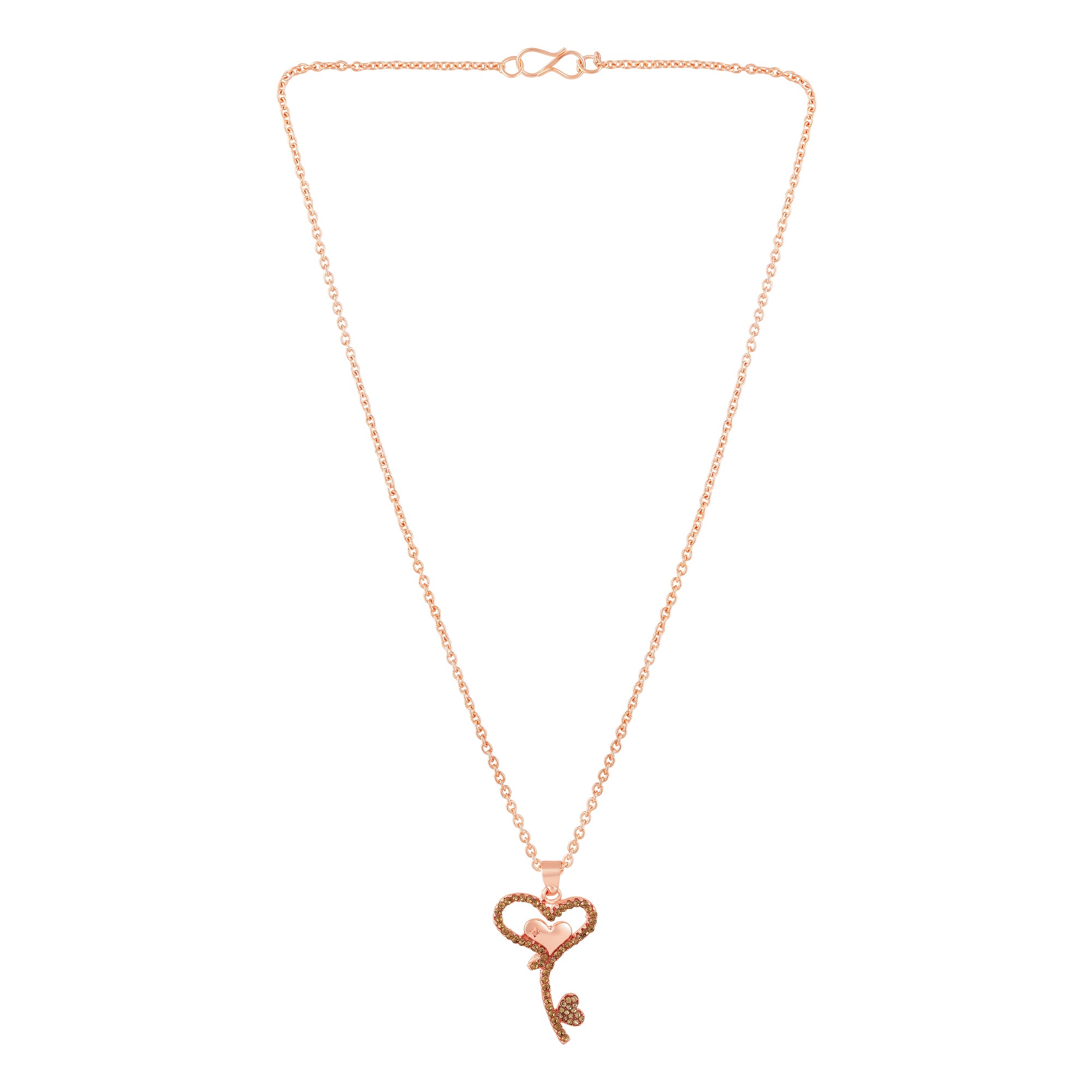 Heart and Key Pendant Necklace