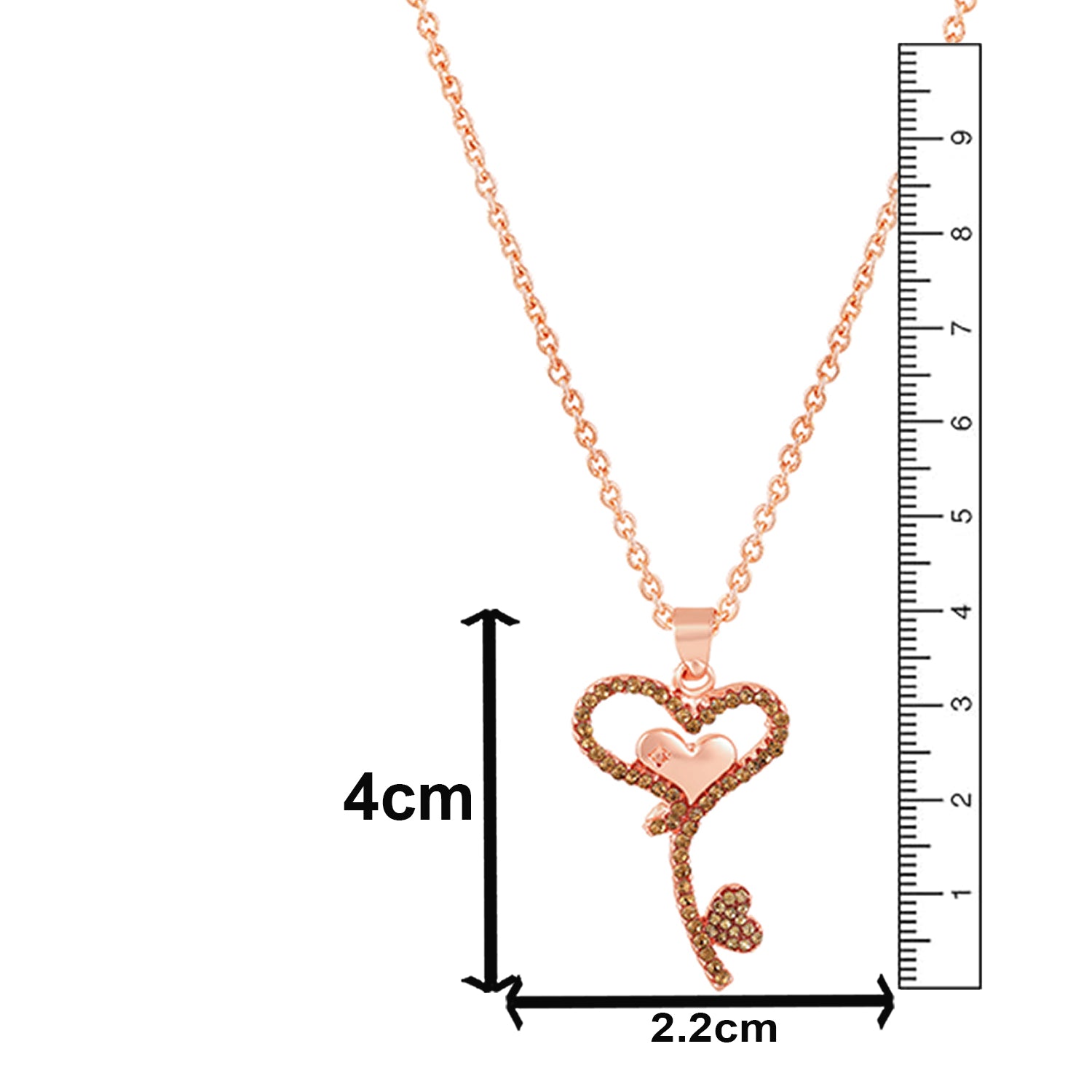 Heart and Key Pendant Necklace