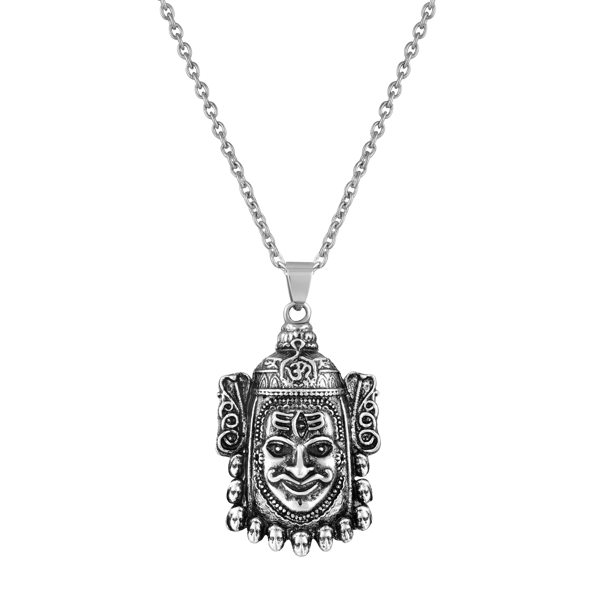 Oxidised Unisex Lord Shiva Mahakal Pendant