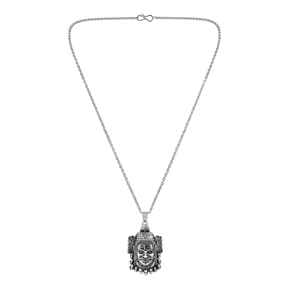 Oxidised Unisex Lord Shiva Mahakal Pendant