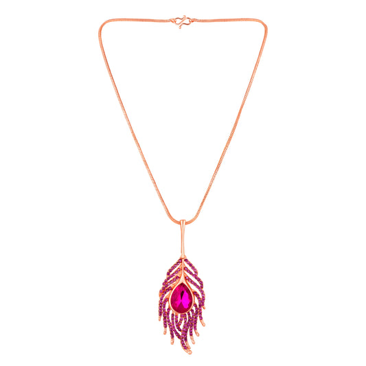 Studded Morpankh-Shaped Pendant with Chain