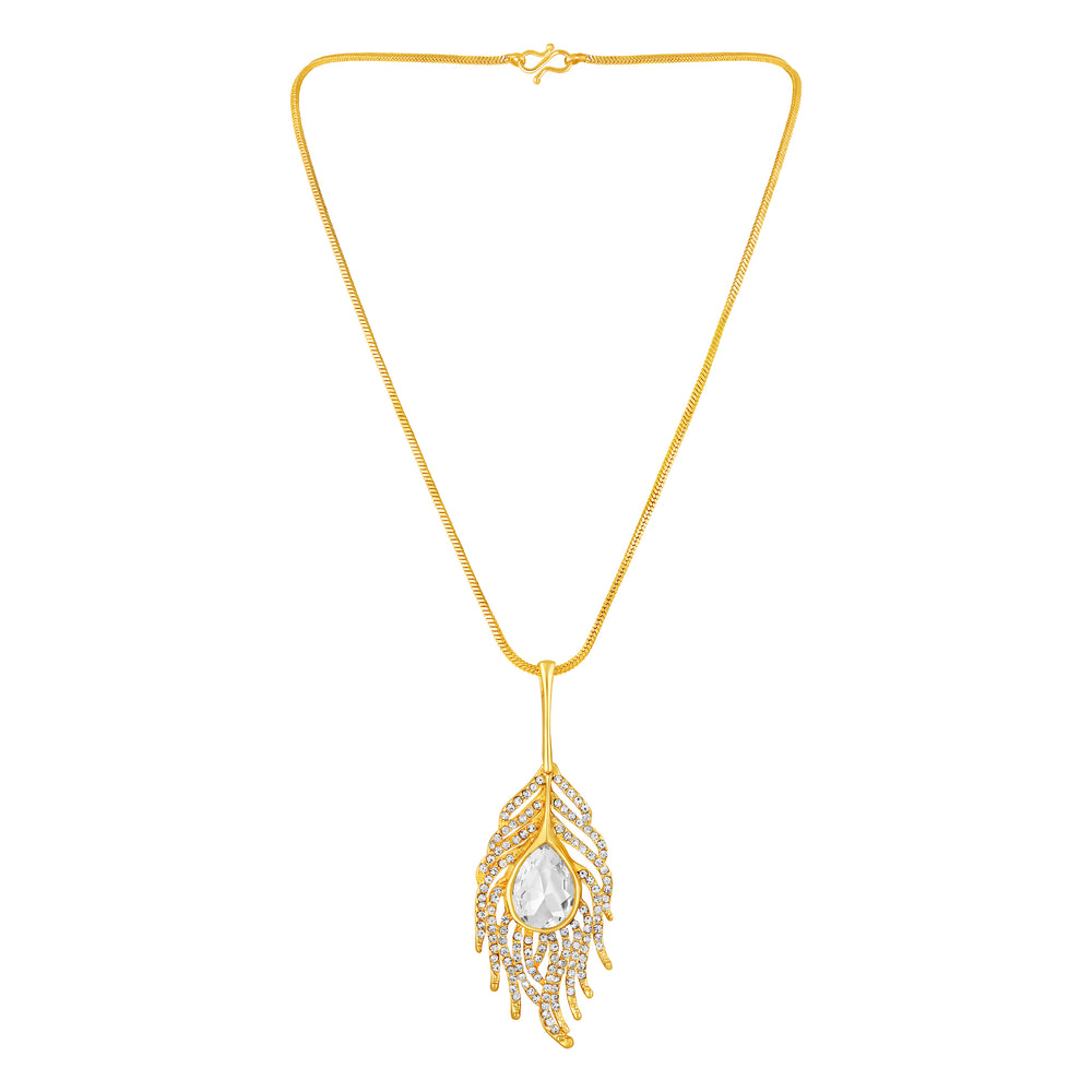 Studded Morpankh-Shaped Pendant with Chain
