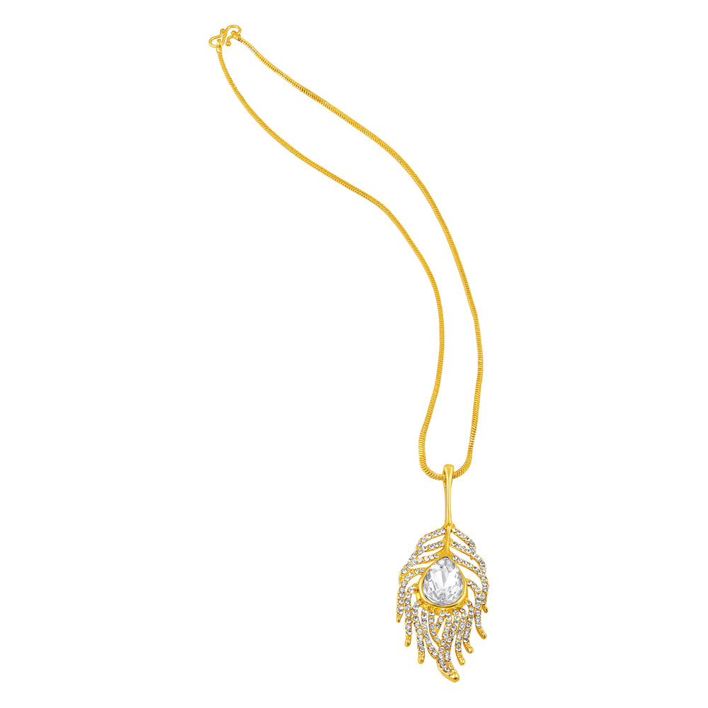 Studded Morpankh-Shaped Pendant with Chain