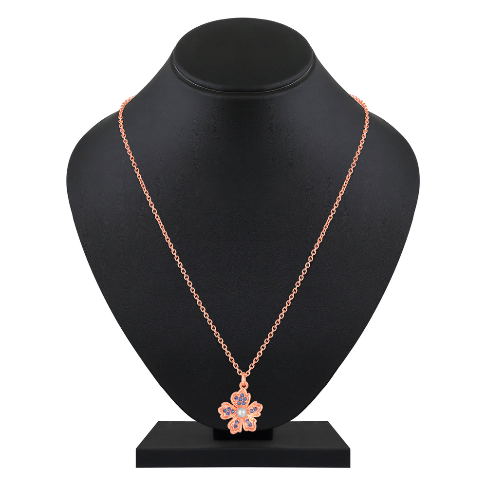 Small and Delicate Flower Pendant with Chain