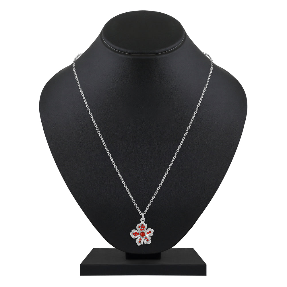 Small and Delicate Flower Pendant with Chain