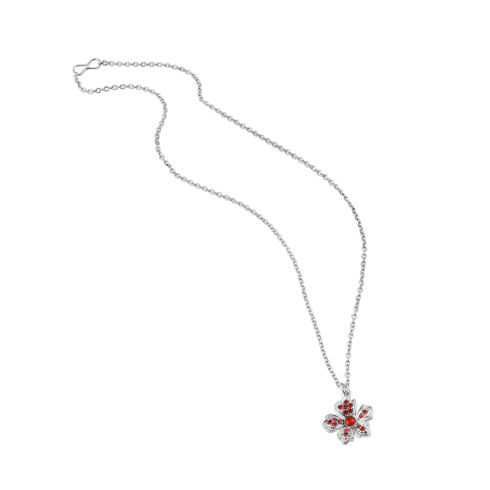 Small and Delicate Flower Pendant with Chain