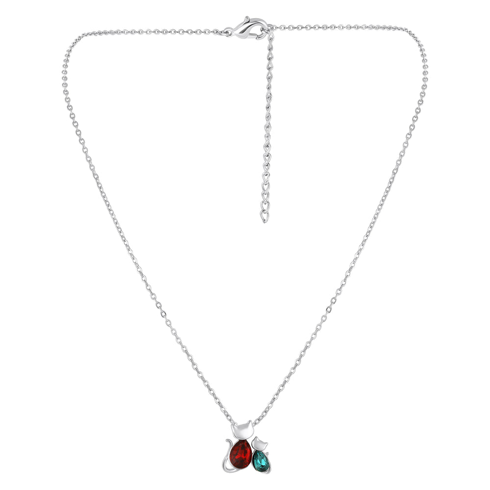 Vintage Cat-Shaped Pendant with Chain