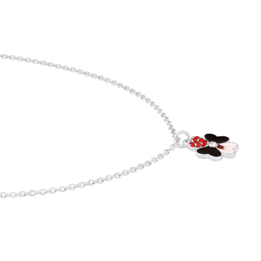 Black Meenakari Work Enamel Floral Necklace Pendant
