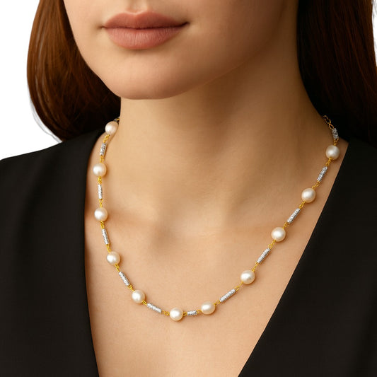 Party Wear Artificial Pearls Beaded Necklace