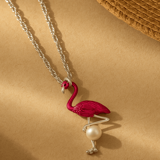 Swan-Shaped Artificial Pearl Pendant Necklace