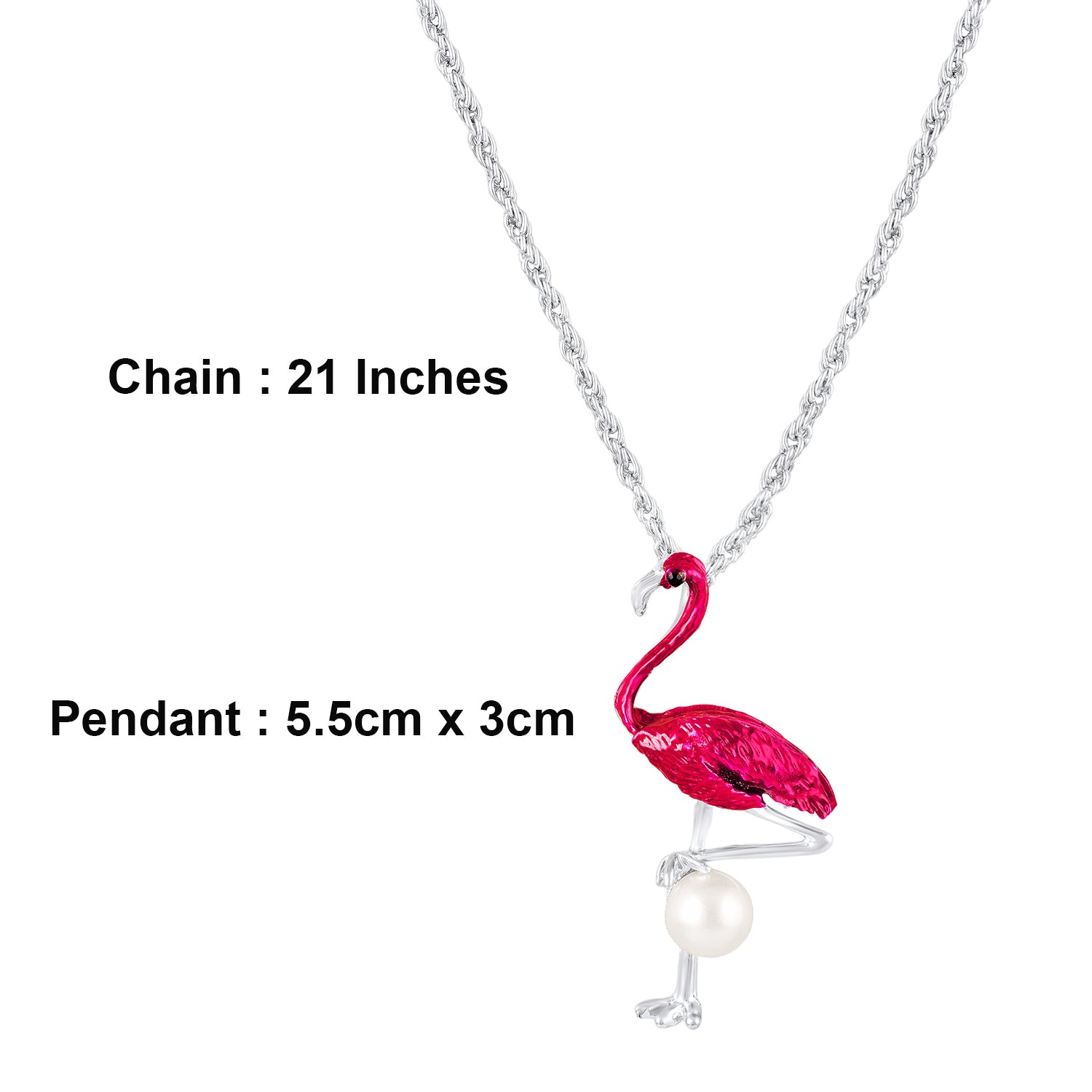 Swan-Shaped Artificial Pearl Pendant Necklace