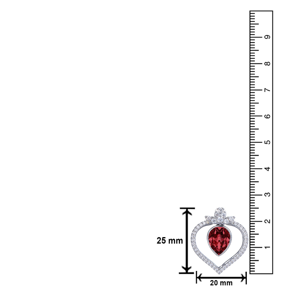 Valentine Blue Solitaire Cubic Zirconia Pendant