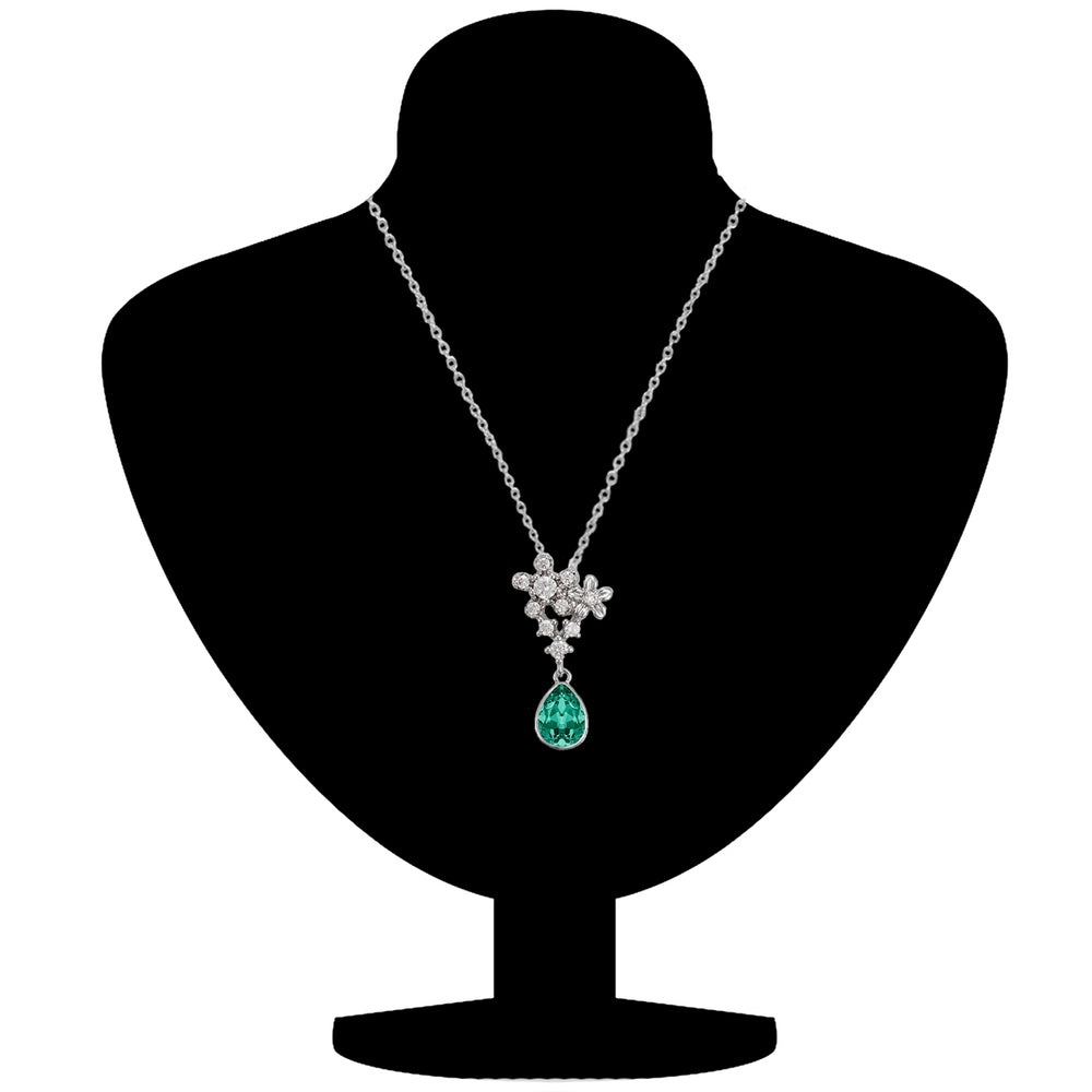 Valentine Floral Solitaire inspired Cubic Zirconia Pendant