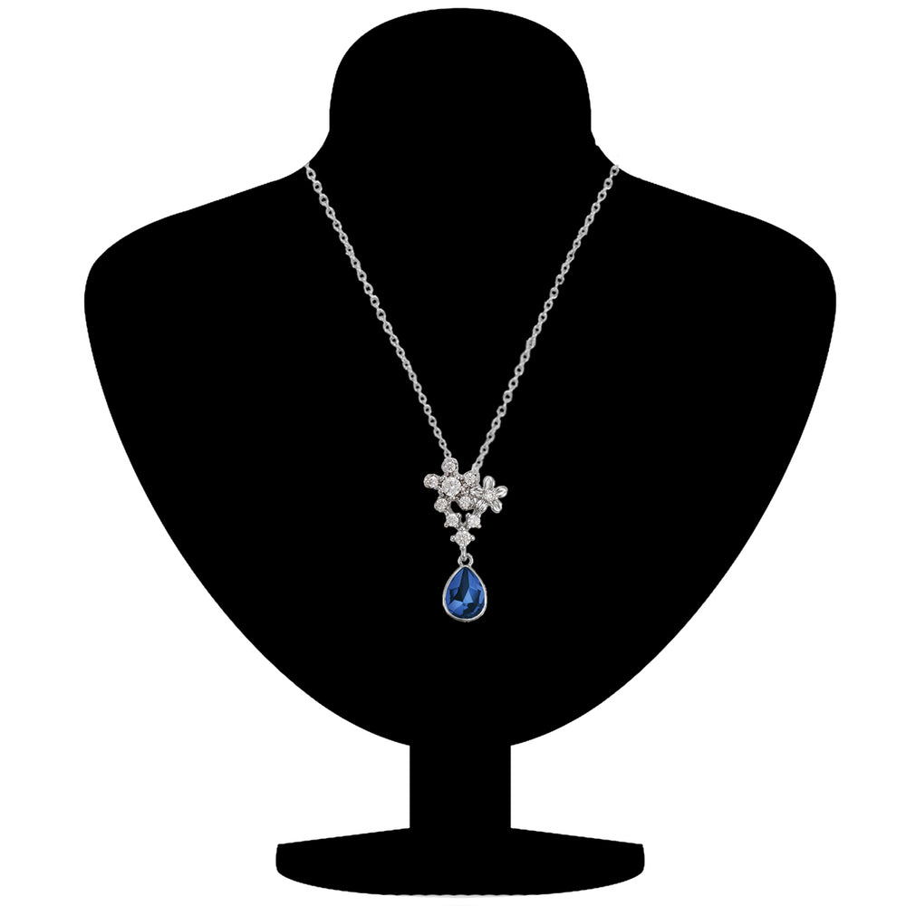 Valentine Floral Solitaire inspired Cubic Zirconia Pendant