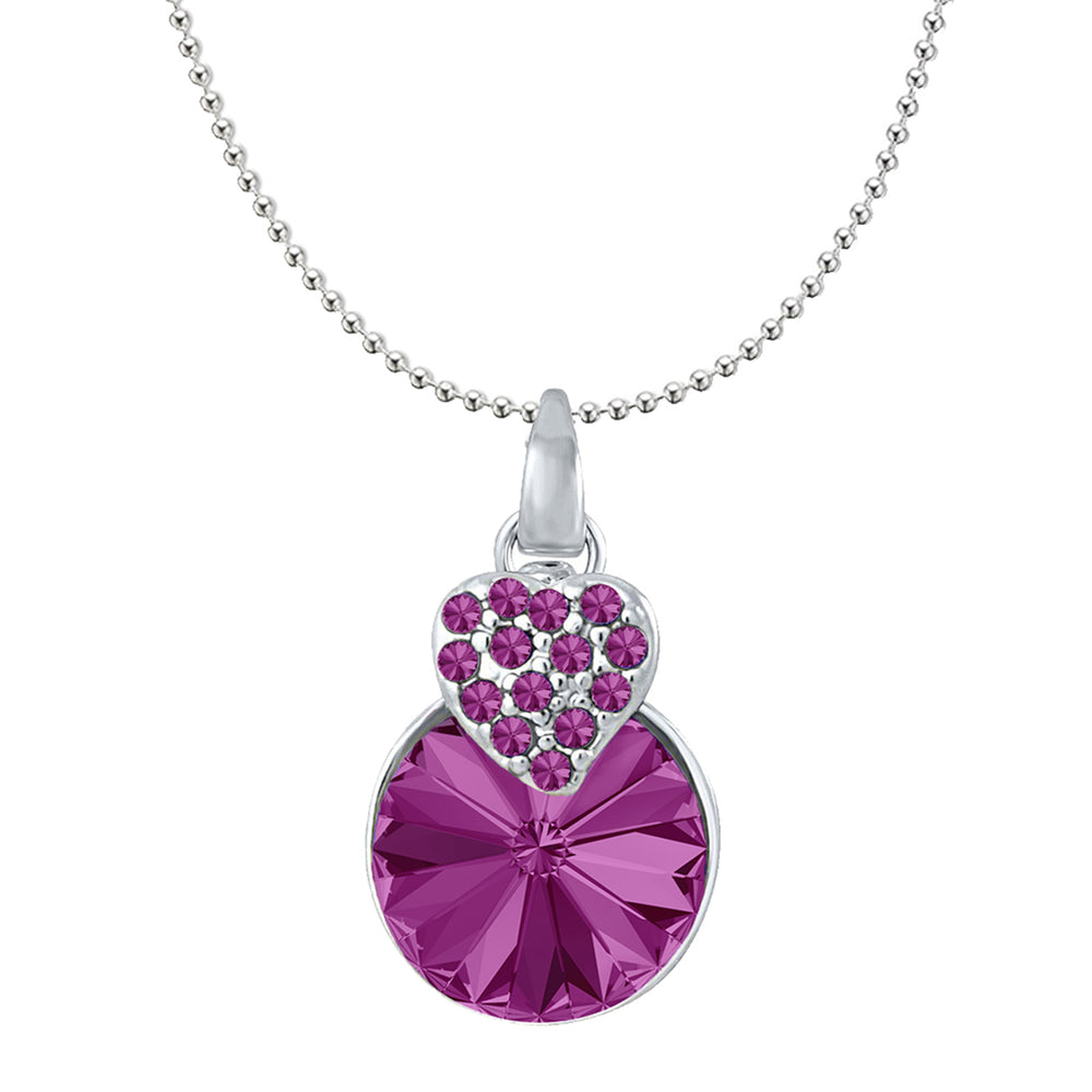 Heart Pendant Made with Cubic Zirconias