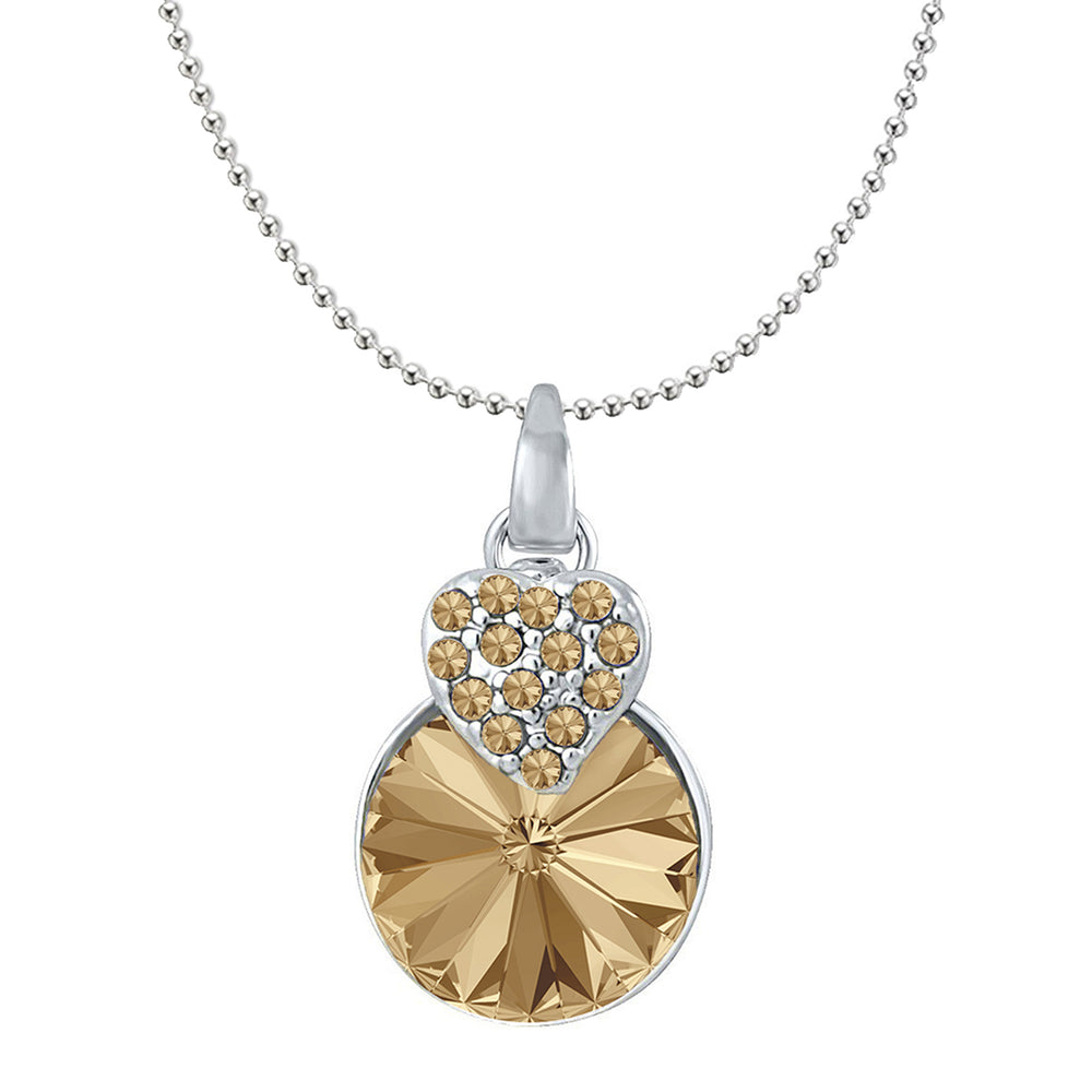 Heart Pendant Made with Cubic Zirconias