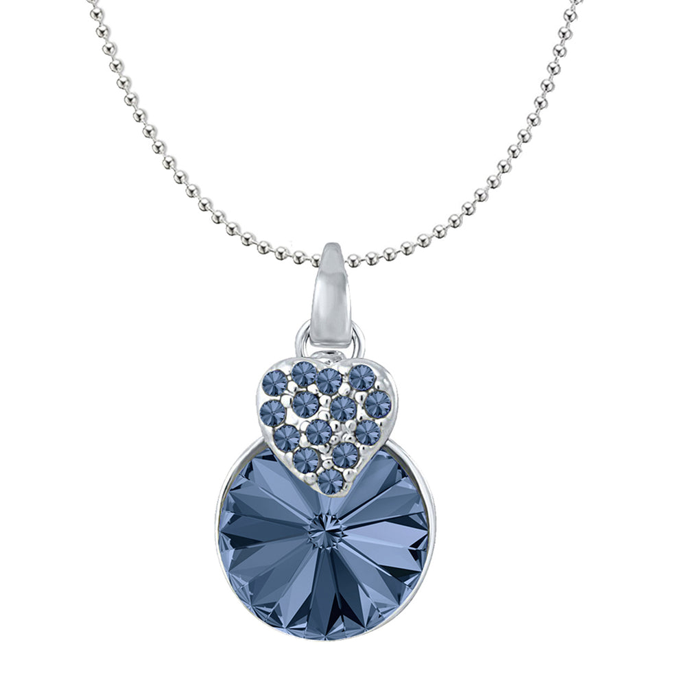 Heart Pendant Made with Cubic Zirconias