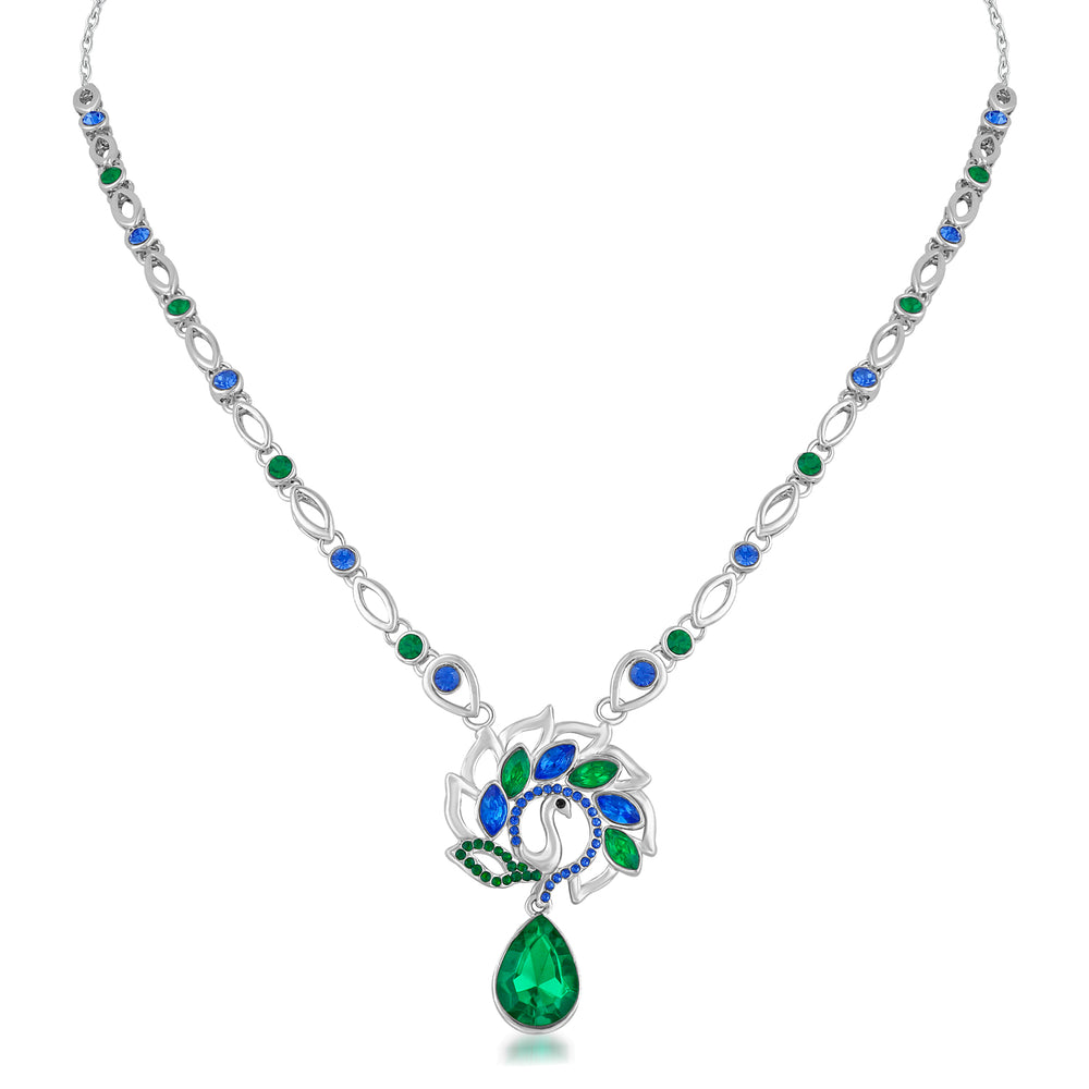 Feathery Peacock Necklace