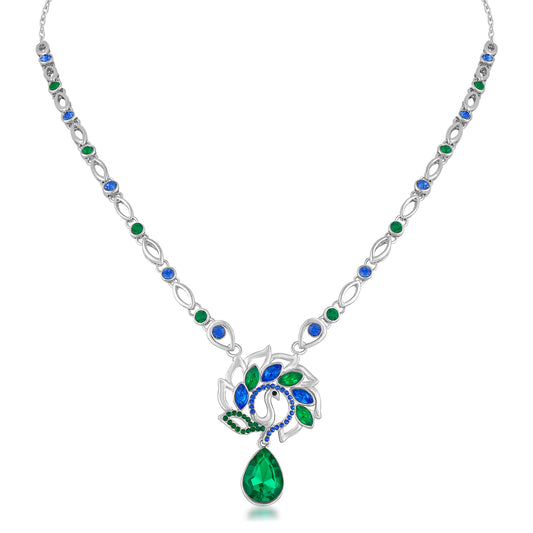 Feathery Peacock Necklace