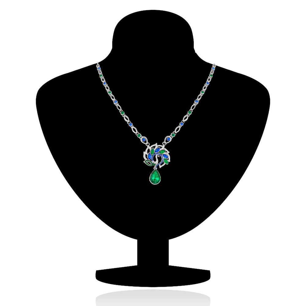 Feathery Peacock Necklace
