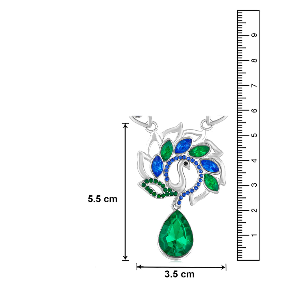 Feathery Peacock Necklace