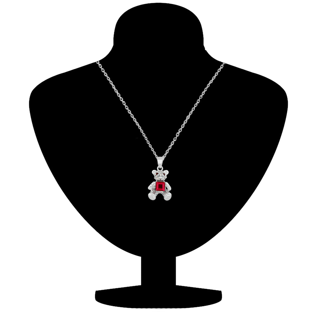 Sparkling Crystals Teddy Bear Pendant