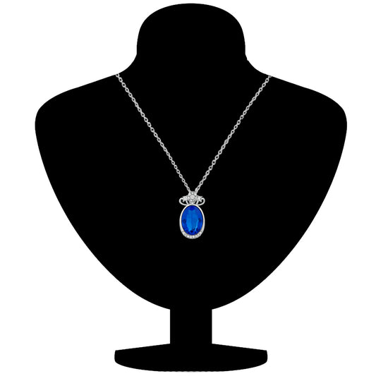 Exclusive Blue Solitaire Crystal Pendant